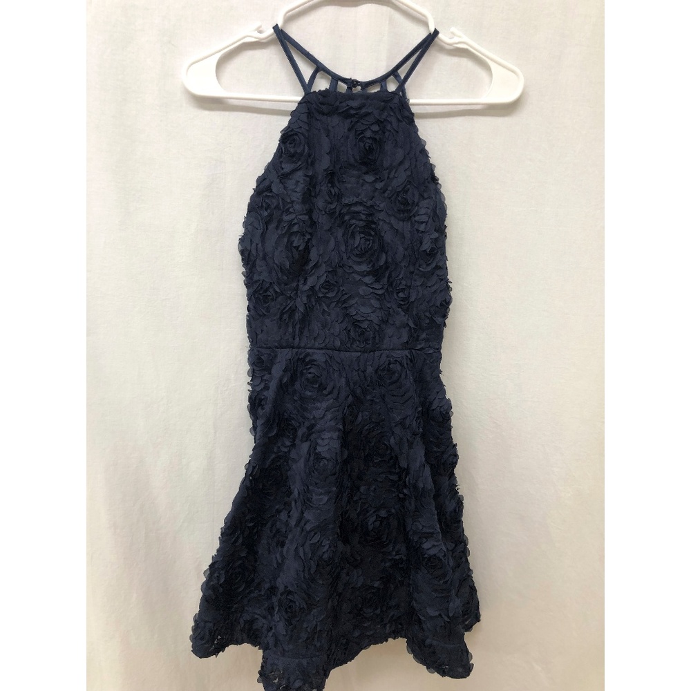Teeze Me Sleeveless Blue Floral Dress